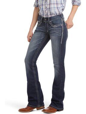 Mid Rise Stretch Boot Cut Jeans for Women - Comfortable & Stylish Fit